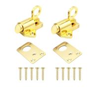 2 Pcs Loft Hatch Catch, Zinc Alloy Door Latch, Push-to-Open Spring Latch with 5 Screws, for Small Safe Doors, Windows, Cabinets, Toolboxes, Lockers, Durable Anti-Rust