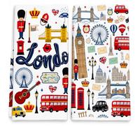 2 PCS London Tea Towels, London Souvenirs Gifts, Microfiber Tea Towels for Kitchen, Absorbent Hand Towel for Travel, Home Daily Use, Soft London Towel for Vacation Souvenir, 15.7 x 23.6 inch