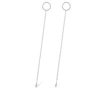 2 Pcs Long Tongue Crochet Hooks, Sewing Loop Kit, Sewing Loop Turner Hook Metal Tweezers Long Loop Turner Tool with Latch, Sewing Loop Turner Hook with Latch for Fabric Tube Straps Belts Accessories