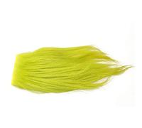 2 pcs/lot 8X8cm 10 colors Goat Hair Fur 15-20cm Length Streamers Fly Tying Fur Materials (Flo-Yellow)