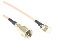 2 pcs/lot RG316 15CM Extension Cable with FME male Plug to TS9 Male Plug connector pigtail cable