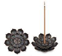 2 PCS Lotus Incense Holder, Double Layer Red Copper Incense Burner, Portable Ash Catcher, Incense Stick Holders for Home, Yoga, Meditation