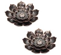 2 Pcs Lotus Incense Holder, Incense Burner Holder With Removable Ash Collector, For Meditation Home Bedroom Yoga Room Tea House