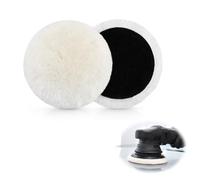 2 Pcs Low-Lint Wool Buffing Pads 6 Inch 150mm Anti-Shedding Car Polisher Pads for Drill Buffer Heavy Cutting Disc Paint Scratch Swirl Remover Heat Resistant Hook and Loop Grip Attachments