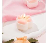 2 PCS Low Temperature Candle Wax Cat Paw Shape Romantic Wax Dripping Massage Candle for Couples, Date Night, Sex Game(Pink, Purple)