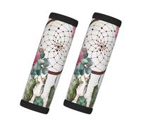 2 Pcs Luggage Handle Wrap for Suitcase Cactus Flowers Dream Catcher Ethnic Western Tribal Native Exotic Identifier Travel Bag Wraps Luggage ID Tags Door Handle Protection