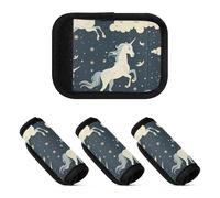 2 Pcs Luggage Handle Wraps Anti-Slip Suitcase Accessories for Travel, Enchanted Mare Moon Star Pattern, one sizex4