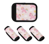2 Pcs Luggage Handle Wraps Anti-Slip Suitcase Handle Accessory for Handbag, Enchanted Mare Blush Repeat Art, one sizex2