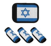 2 Pcs Luggage Handle Wraps Anti-Slip Suitcase Handle Cover for Travelling Luggage Identifier, White Blue Stripes Six-pointed Star Flag, one sizex2