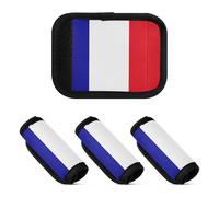 2 Pcs Luggage Handle Wraps Anti-Slip Suitcase Handle Wraps for Luggage Handle Protection, National Flag of France, one sizex4