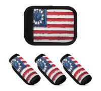 2 Pcs Luggage Handle Wraps Betsy Ross Flag Soft Sturdy Suitcase Luggage Handle Covers Wraps for Travel Bag Luggage Suitcase, Betsy Ross flag, one sizex2