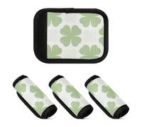 2 Pcs Luggage Handle Wraps Cushion Decorative Luggage Handle for Handbag, Soft Green Clover Minimalist St. Patrick's, one sizex4