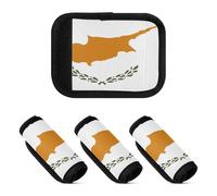 2 Pcs Luggage Handle Wraps Cushion Luggage Handle Covers for Travelling Luggage Identifier, National Flag of Cyprus, one sizex2