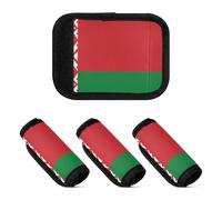2 Pcs Luggage Handle Wraps Cushion Suitcase Tag Identifier for Luggage Suitcase Travel Bags, National Flag of Belarus, one sizex4