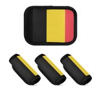 2 Pcs Luggage Handle Wraps Flag Of Belgium (civil) Soft Comfy Travel Bag Accessory for Luggage Handle Protection, Flag of Belgium (civil), one sizex4