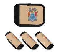 2 Pcs Luggage Handle Wraps Flag Of New Jersey Multi-purpose Luggage Tags for Airport Travel Bag