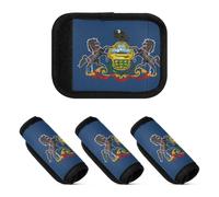 2 Pcs Luggage Handle Wraps Flag of Pennsylvania Soft Sturdy Suitcase Identifiers for Suitcase, Flag of Pennsylvania, one sizex2