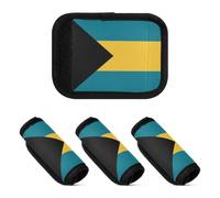 2 Pcs Luggage Handle Wraps Flag Of The Bahamas Multi-purpose Suitcase Handle Cover for Travelling Luggage Identifier, Flag of the Bahamas, one sizex4