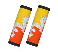 2 Pcs Luggage Handle Wraps, Flag of The Kingdom of Bhutan Print Grip Handle Cover/Travel Bag Identifier for Suitcase Accessories