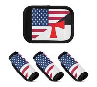 2 Pcs Luggage Handle Wraps Flag Of The United States and Knights Templar Battle Cushion Decorative Luggage Handle for Bag Backpack Luggage, Flag of the United States and Knights Templar, one sizex4