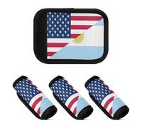 2 Pcs Luggage Handle Wraps Flag Of The United States Argentinian Protective Luggage Grips for Travel Case, Flag of the United States Argentinian, one sizex4