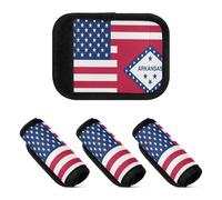 2 Pcs Luggage Handle Wraps Flag Of The United States Arkansas Cushion Suitcase Handle Cover for Suitcase, Flag of the United States Arkansas, one sizex4