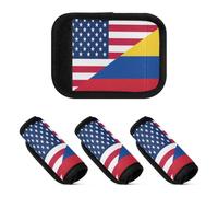 2 Pcs Luggage Handle Wraps Flag Of The United States Colombia Multi-purpose Suitcase Tag Identifier for Travel Accessories Bag