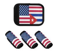 2 Pcs Luggage Handle Wraps Flag Of The United States Cuba Multi-purpose Luggage Grips Tags for Travel Case