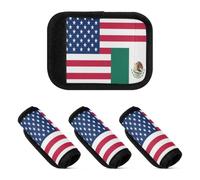 2 Pcs Luggage Handle Wraps Flag Of The United States Mexico Comfortable Luggage Handle Pad for Travel, Flag of the United States Mexico, one sizex4