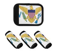 2 Pcs Luggage Handle Wraps Flag Of The United States Virgin Islands Polyester Luggage Identifier for Luggage