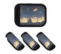2 Pcs Luggage Handle Wraps Flags at Half - Mast Scene Soft Comfy Luggage Handle Identifier for Travel Bag Luggage Suitcase