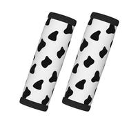 2 Pcs Luggage Handle Wraps for Suitcase - Black White Cow Print Suitcase Tags Identifiers for Suitcases, Luggage Handle Covers, Travel Essentials for Flying Luggage Accessories
