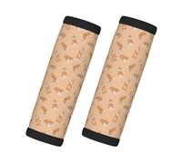 2 Pcs Luggage Handle Wraps for Suitcase - Cartoon Cute Corgi Funny Brown Luggage Handle Covers - Suitcase Tags Identifiers for Suitcases, Luggage Accessories Travel Essentials for Flying