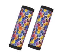 2 Pcs Luggage Handle Wraps for Suitcase - Garden Tricolor Pansy Flower Suitcase Tags Identifiers for Suitcases, Luggage Handle Covers, Luggage Accessories Travel Essentials for Flying