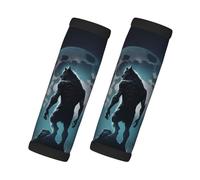 2 Pcs Luggage Handle Wraps for Suitcase - Moon Wolf Warrior Luggage Handle Covers - Suitcase Tags Identifiers for Suitcases, Luggage Accessories Travel Essentials for Flying