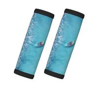 2 Pcs Luggage Handle Wraps for Suitcase - Waves and Boats on the Beach Luggage Handle Covers - Suitcase Tags Identifiers for Suitcases, Luggage Accessories Travel Essentials for Flying