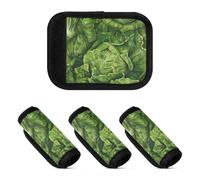 2 Pcs Luggage Handle Wraps Green Cabbage Vegetable Print Stretchy Suitcase Handle Grip for Airport Travel Bag