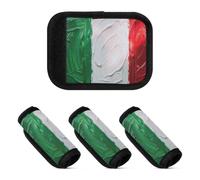 2 Pcs Luggage Handle Wraps Italy Flag Green Red Unique Suitcase Luggage Handle Covers Wraps for Travel Case, Italy Flag green red, one sizex4