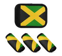 2 Pcs Luggage Handle Wraps Jamaican National Flag Jamaica Jam Cushion Suitcase Handle Wraps for Luggage, Jamaican National Flag Jamaica JAM, one sizex2