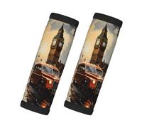 2 Pcs Luggage Handle Wraps, London Color Taxi Print Grip Handle Cover/Travel Bag Identifier for Suitcase Accessories