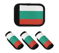 2 Pcs Luggage Handle Wraps Multi-purpose Luggage Handle Identifier for Travelling Luggage Identifier, National Flag of Bulgaria, one sizex2