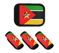 2 Pcs Luggage Handle Wraps National Flag Of Mozambique Multi-purpose Luggage Tags for Suitcases
