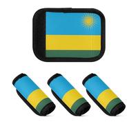 2 Pcs Luggage Handle Wraps National Flag Of Rwanda Multi-purpose Luggage Tags for Suitcases