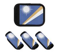 2 Pcs Luggage Handle Wraps National Flag Of The Islands Multi-purpose Luggage Tags for Suitcases