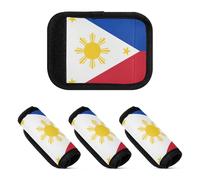 2 Pcs Luggage Handle Wraps National Flag Of The Philippines Multi-purpose Luggage Tags for Suitcases