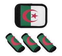 2 Pcs Luggage Handle Wraps Neoprene Luggage Handle Identifier for Bag Backpack Luggage, National Flag of Algeria, one sizex4
