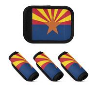 2 Pcs Luggage Handle Wraps Neoprene Suitcase Handle Cover for Travelling Luggage Identifier, Arizona State Flag, one sizex4