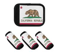 2 Pcs Luggage Handle Wraps Neoprene Suitcase Handle Cover for Travelling Luggage Identifier, California State Flag, one sizex4