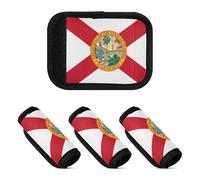 2 Pcs Luggage Handle Wraps Neoprene Suitcase Handle Cover for Travelling Luggage Identifier, Florida State Flag, one sizex4