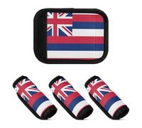 2 Pcs Luggage Handle Wraps Neoprene Suitcase Handle Cover for Travelling Luggage Identifier, Hawaii State Flag, one sizex2